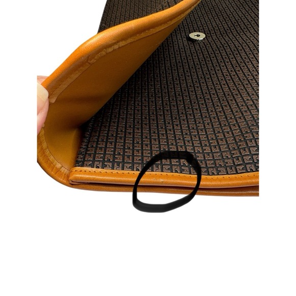 Vintage TED LAPIDUS Paris Embossed Leather Monogram Envelope Clutch Bag 9x15.5 - Picture 13 of 15